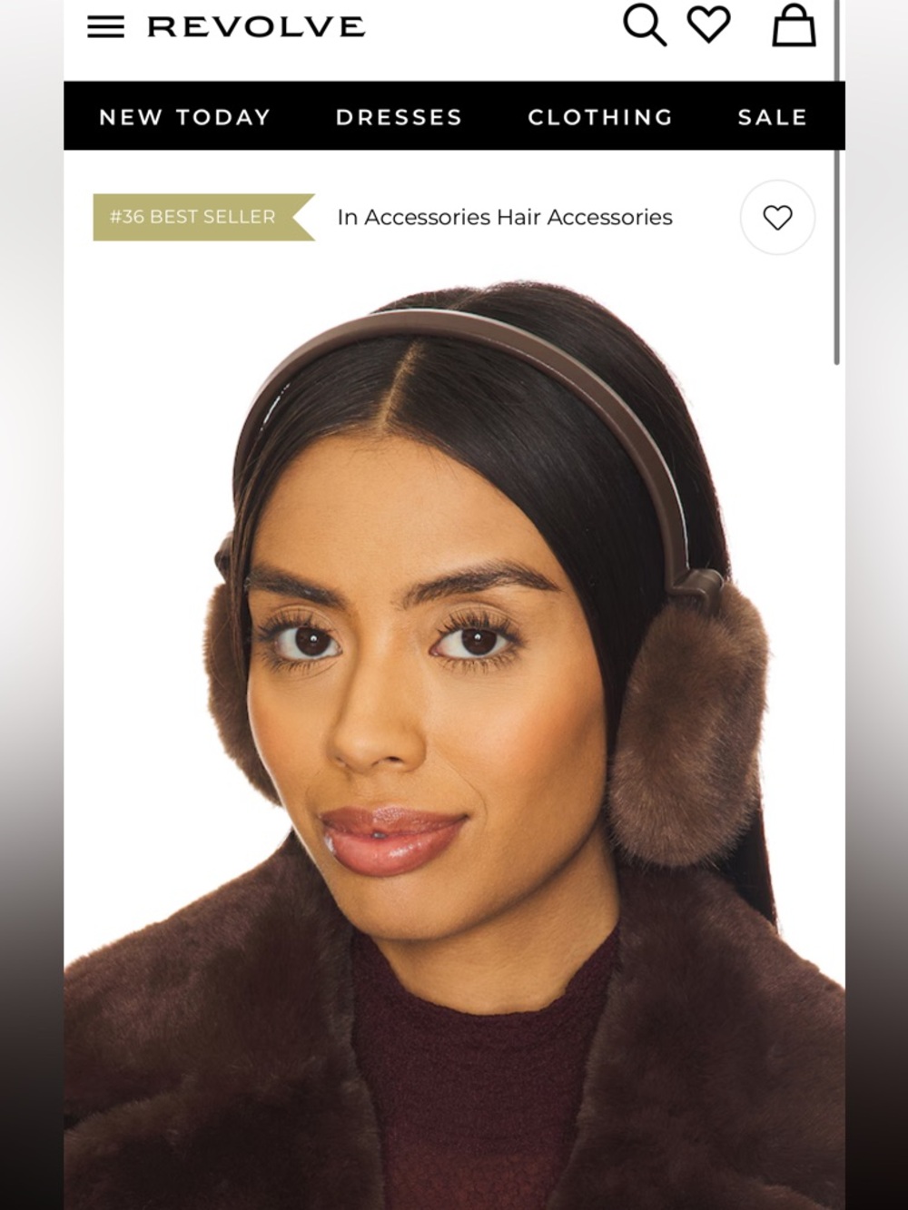jocelyn Chestnut Faux Fur Earmuffs New One Size Ski Wear